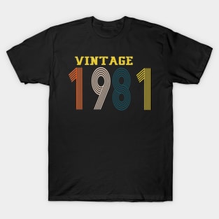 1981 vintage year retro T-Shirt